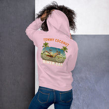 Load image into Gallery viewer, Tommy Coconut BIKER BAR Unisex Hoodie
