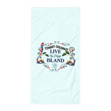 Load image into Gallery viewer, Tommy Coconut LIVE THE HAPPY ISLAND LIFE Towel
