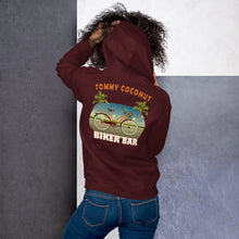 Load image into Gallery viewer, Tommy Coconut BIKER BAR Unisex Hoodie
