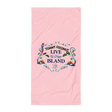 Load image into Gallery viewer, Tommy Coconut LIVE THE HAPPY ISLAND LIFE Towel
