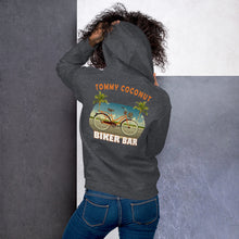 Load image into Gallery viewer, Tommy Coconut BIKER BAR Unisex Hoodie
