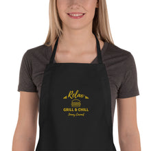 Load image into Gallery viewer, Tommy Coconut GRILL &amp; CHILL Embroidered Apron
