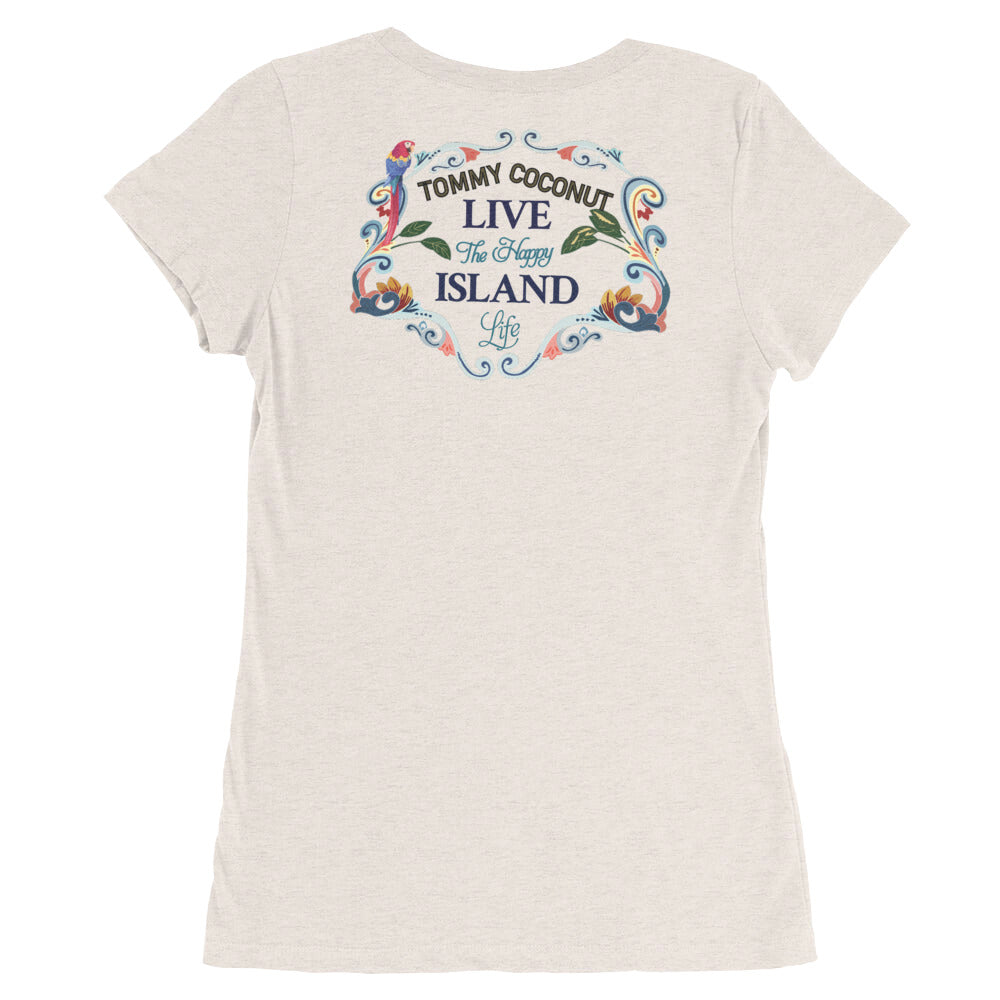 Tommy Coconut Live The Happy Island Life Ladies' short sleeve t-shirt